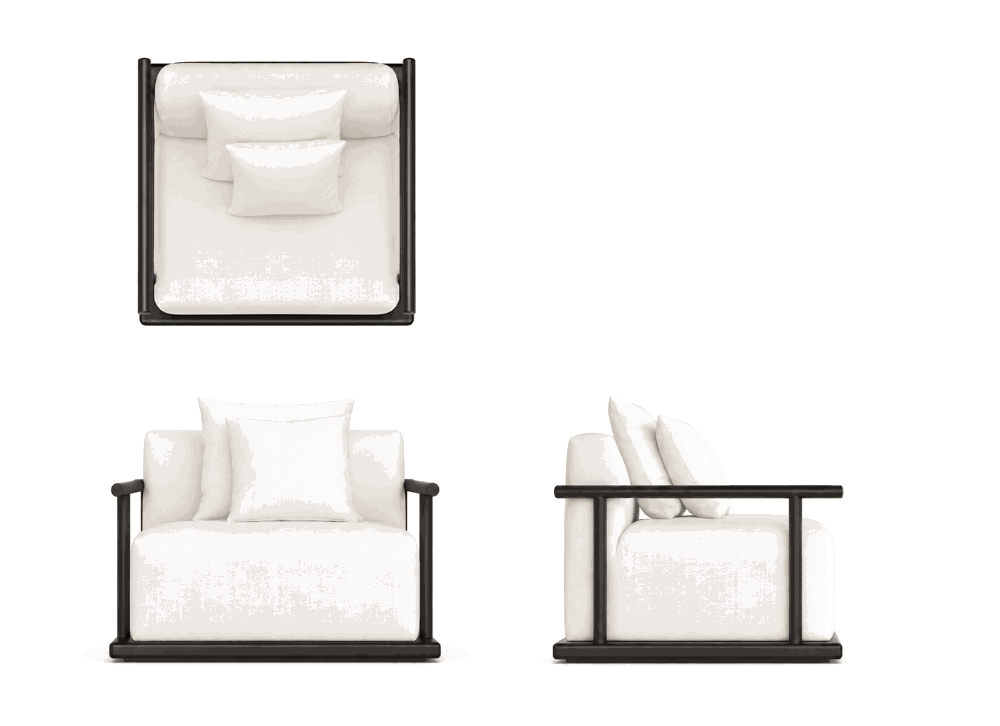 Frame Armchair - three sides