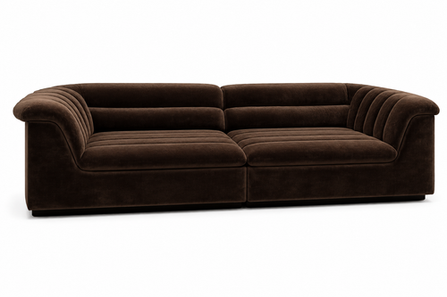 Velvet Channel Sofa