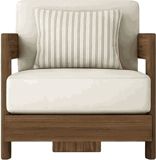 Teak Corduroy Armchair - Plan