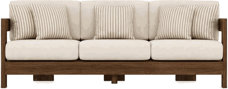 Teak Corduroy Sofa - Plan