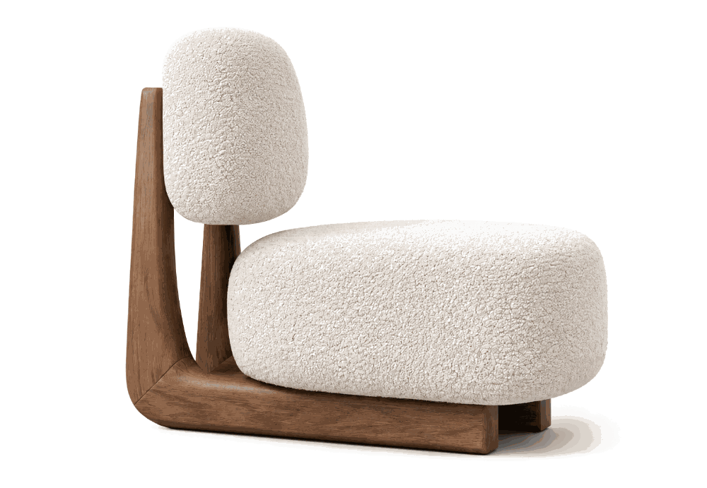 Pebble Stool - three sides