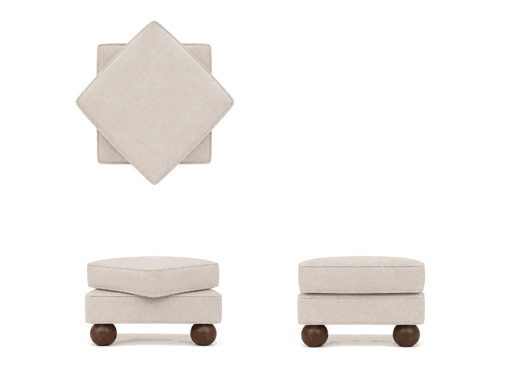 Square Ottoman - three sides