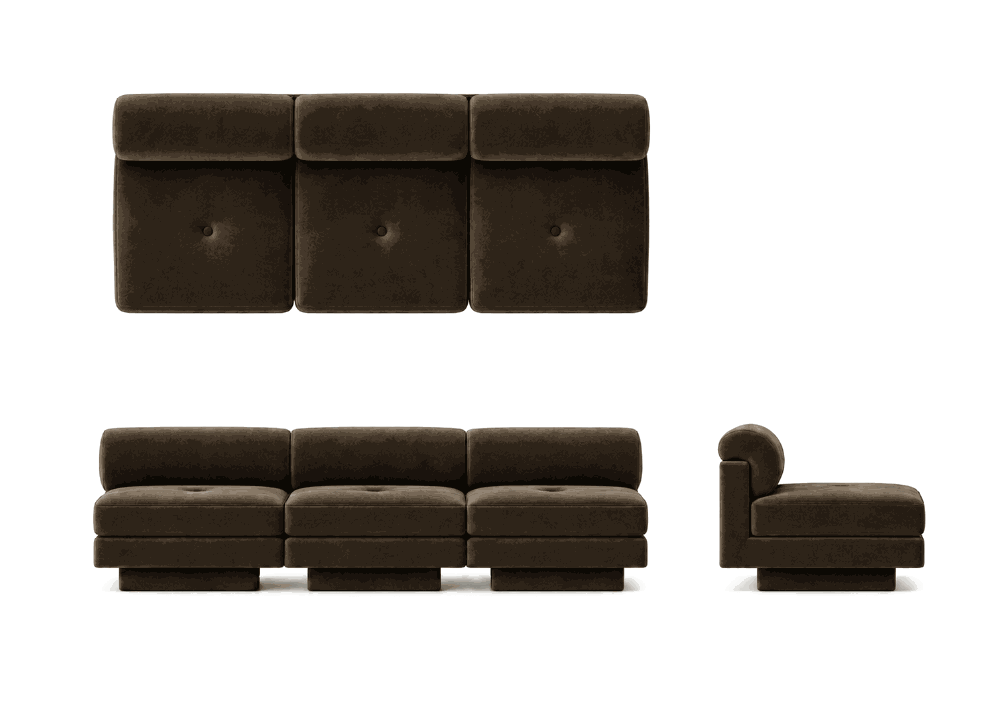 Modular Plinth Sofa - three sides
